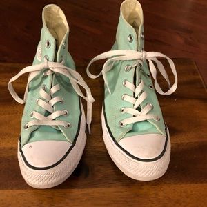 Sea foam green Converse. Gently used.